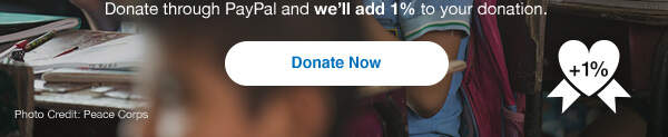 Donate through PayPal and we’ll add 1% to your donation.
