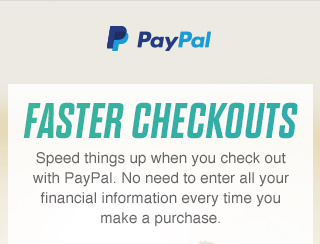 PayPal | FASTER CHECKOUTS.