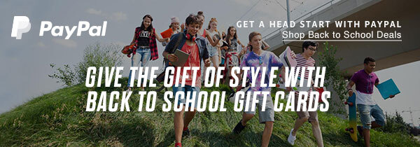 PayPal | Give the gift of style with back to school gift cards