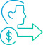 Select a phone contact and amount.