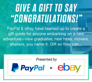 Give a gift to say Congratulations! PayPal and eBay have teamed up to create a gift guide for anyone embarking on a new adventure—new graduates, new hires, movers, shakers, you name it. Gift so they can... 