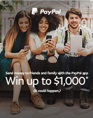 PayPal | Win up to $1,000*