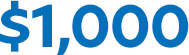 $1,000