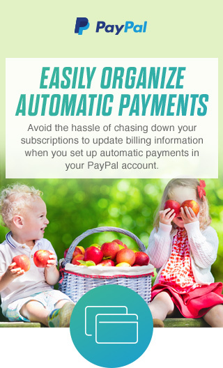 PayPal | EASILY ORGANIZE AUTOMATIC PAYMENTS.