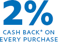 2% cash back*